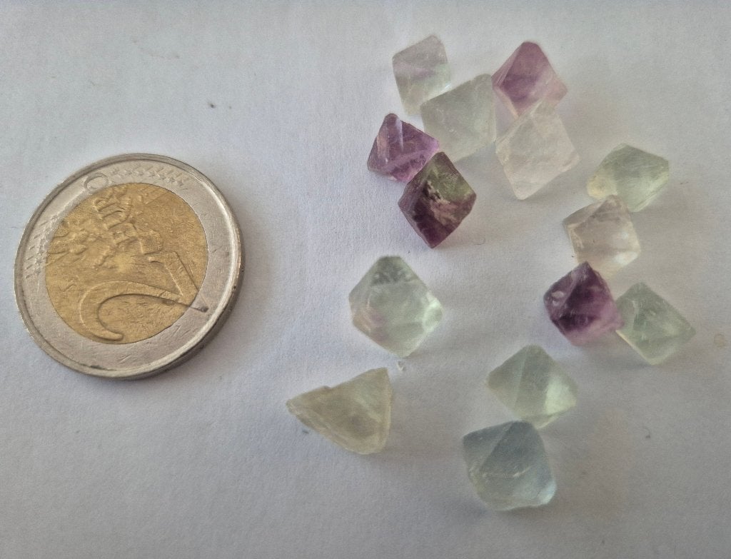 fluoriet kristallen diverse kleurtjes, Verzenden