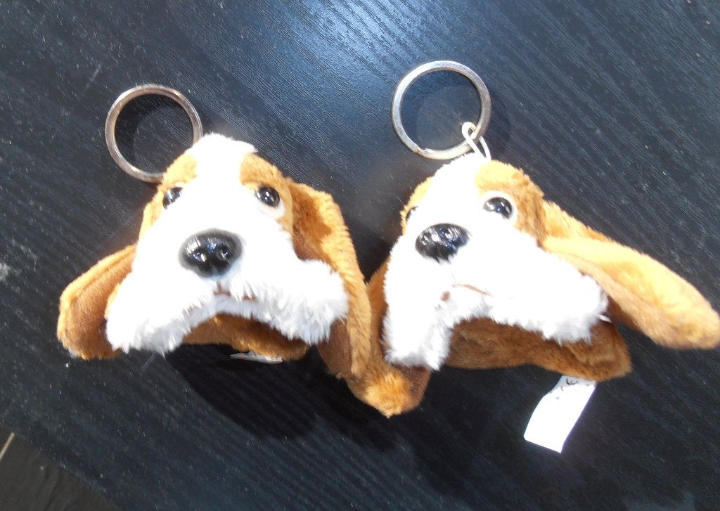 2 sleutelhangers hondje, Kinderen en Baby's, Speelgoed | Knuffels en Pluche, Ophalen of Verzenden, Zo goed als nieuw, Hond, Klein (minder dan 20 cm)