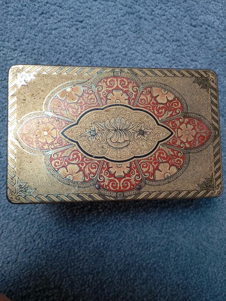 Vintage Blikje de Gruijter incl Slot+ Sleuteltje, Ophalen of Verzenden