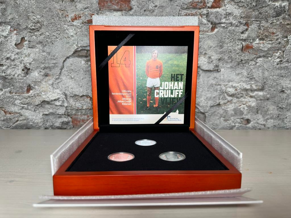 Zilver Johan Cruijff kleurset Coincard, Postzegels en Munten, Munten | Nederland, Ophalen of Verzenden, Koningin Beatrix, Euro's