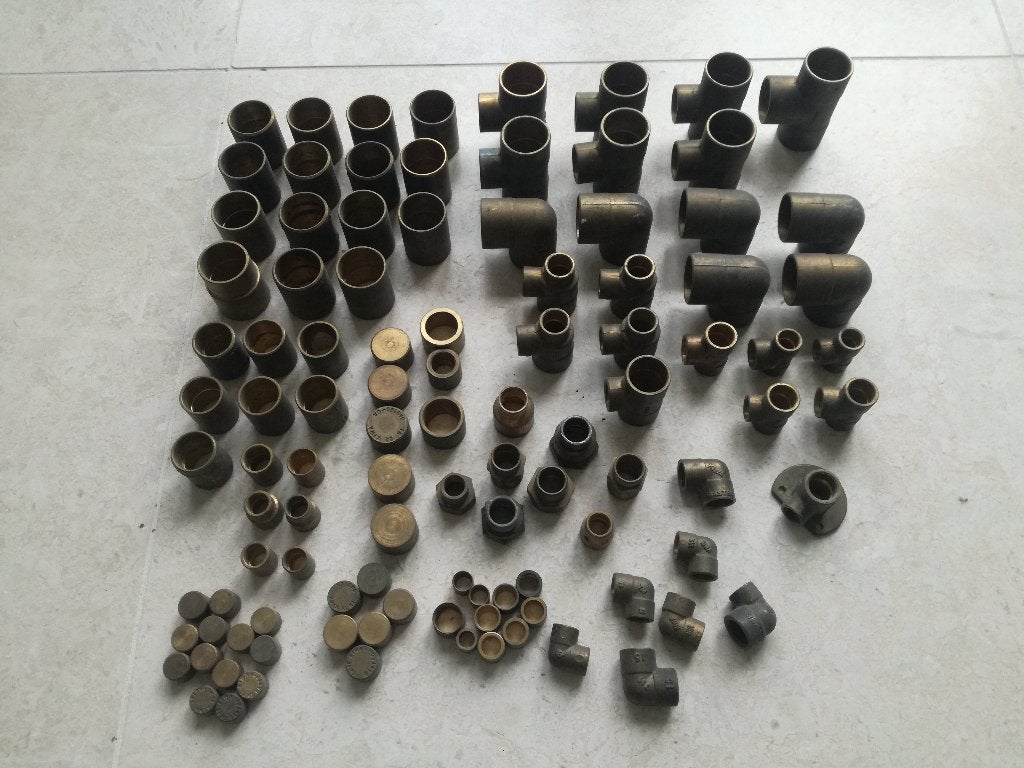 Ruim 100 messing soldeerfittingen, divese maten., Ophalen of Verzenden, Nieuw