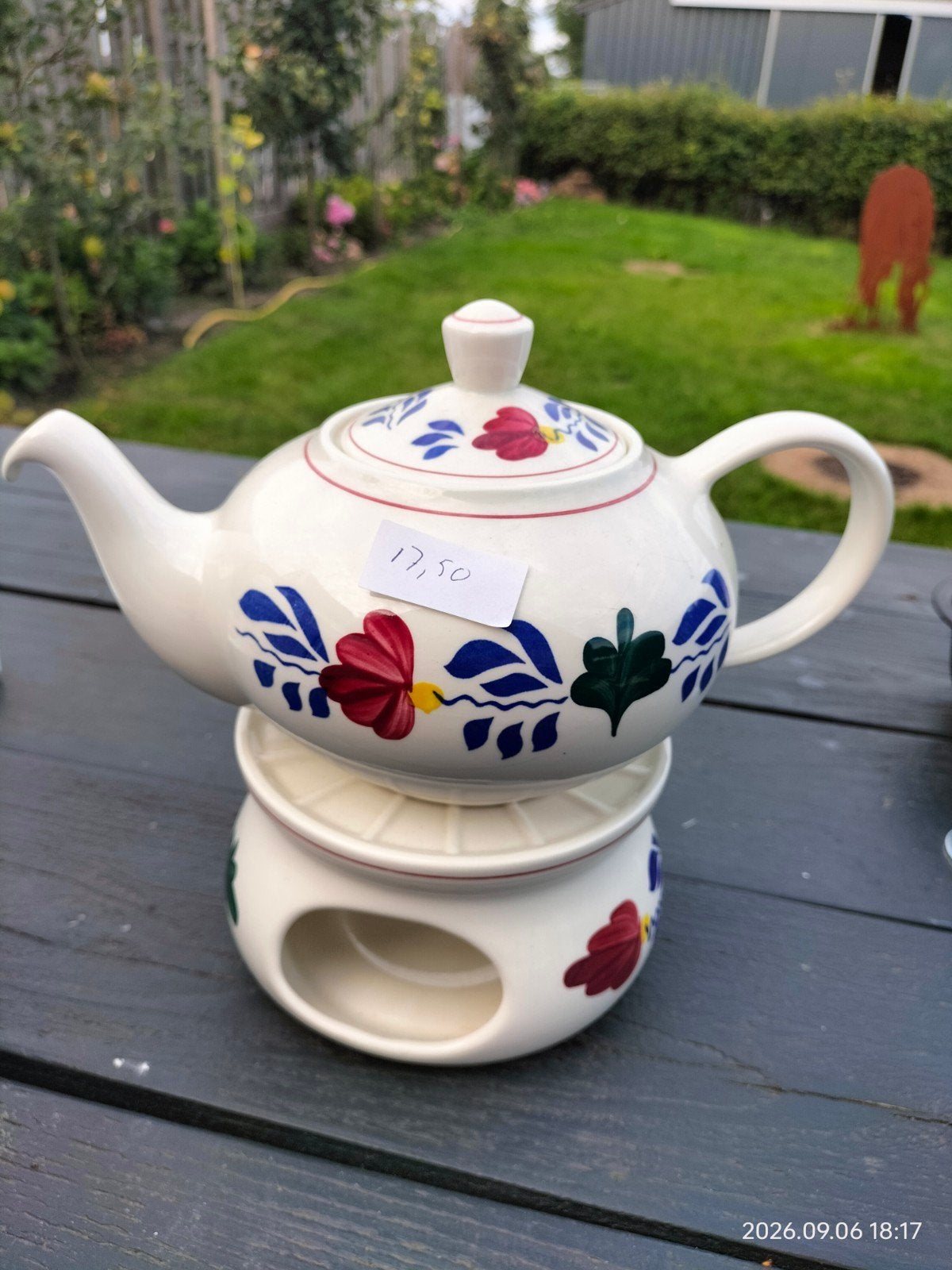 Boerenbond Theepot met Warmhouder - Zo goed als nieuw, Zo goed als nieuw, Steen/keramiek, Meerkleurig, Ophalen
