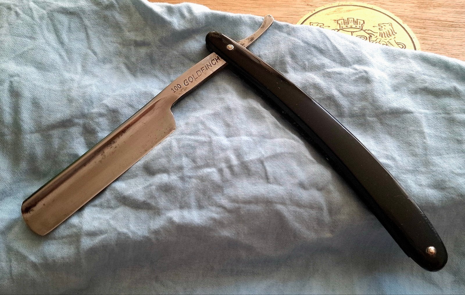 ​Shave Ready Broco Goldfinch 100 — 5/8 (17mm) Straight Razor, Ophalen of Verzenden