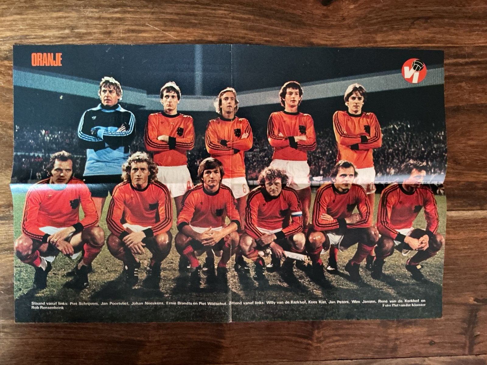 Voetbal poster Nederlands elftal april 1979 Neeskens Kist, Ophalen of Verzenden, Knipsel(s)