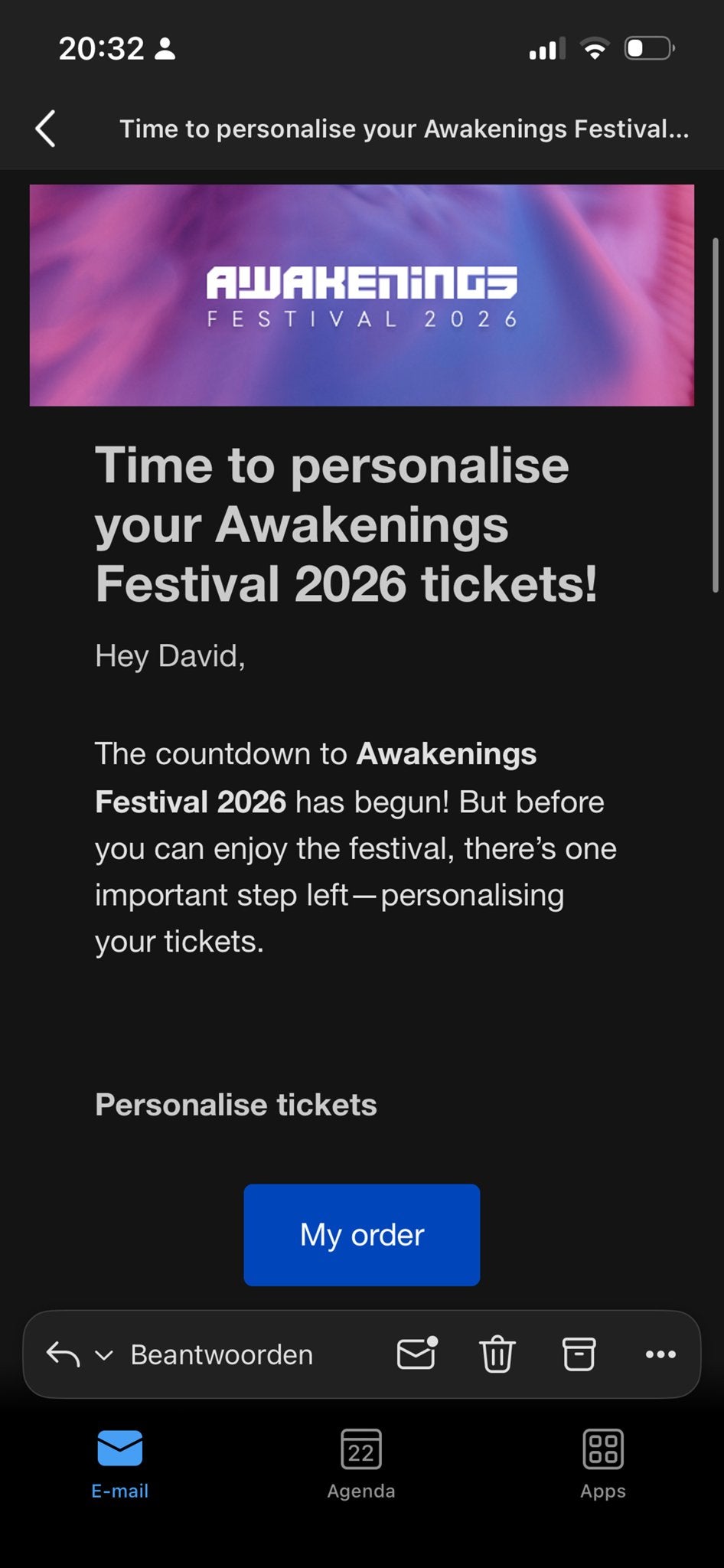 Awakenings 2x vrijdag ticket, Tickets en Kaartjes, Twee personen
