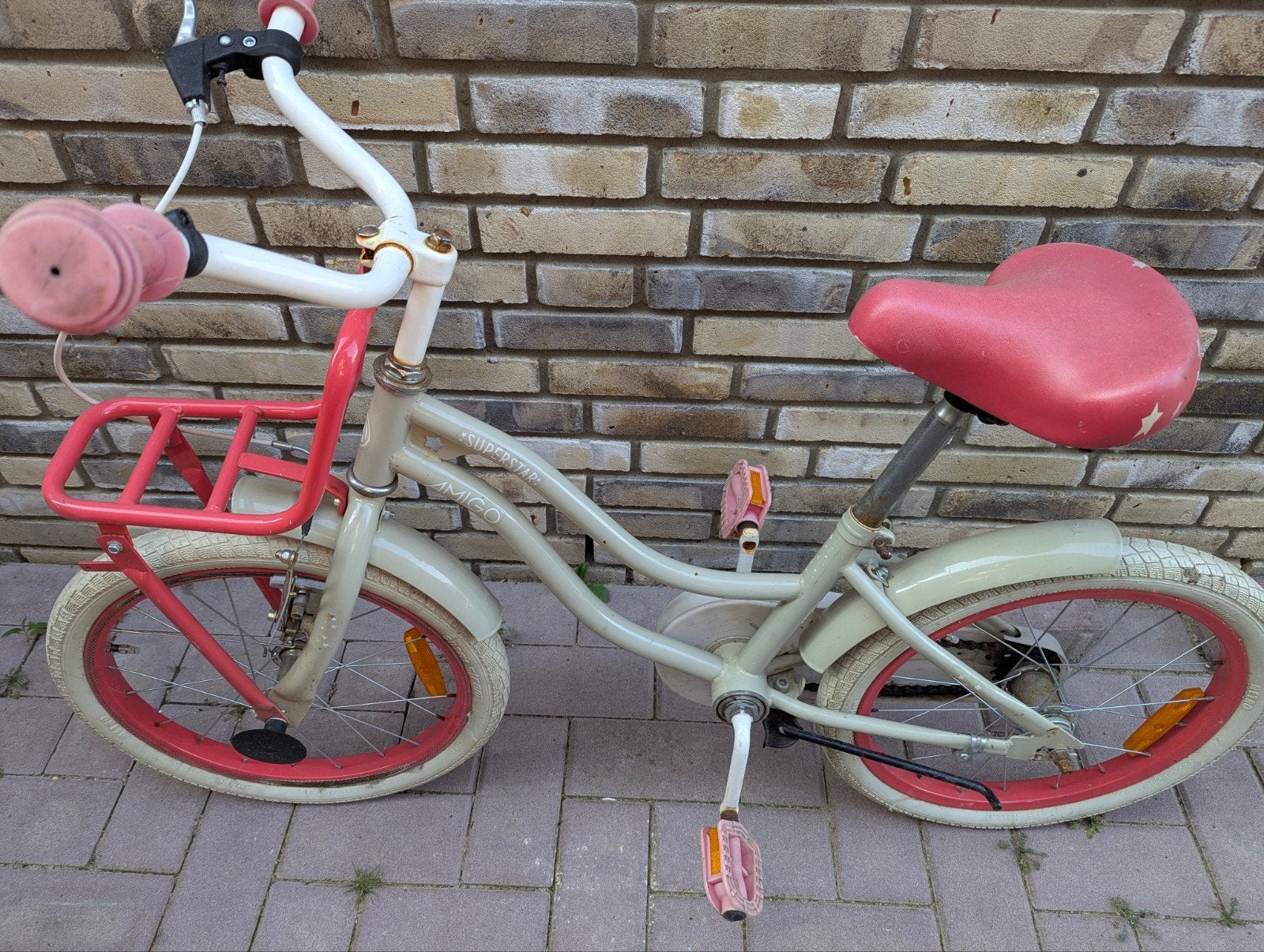 Kinderfiets Amigo met mandje - 16 inch, Fietsen en Brommers, Fietsen | Kinderfietsjes, Ophalen, Gebruikt, 16 tot 20 inch