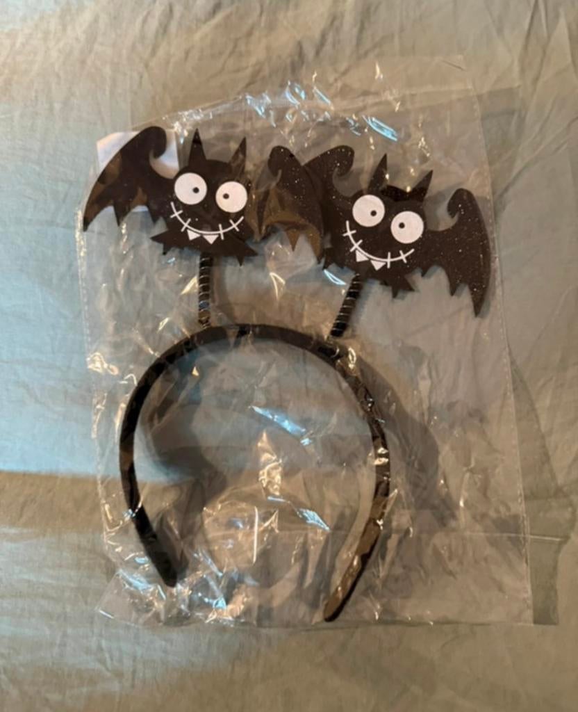 Diadeem Vleermuizen - Halloween Accessoire, Ophalen of Verzenden, Nieuw, Jongen of Meisje