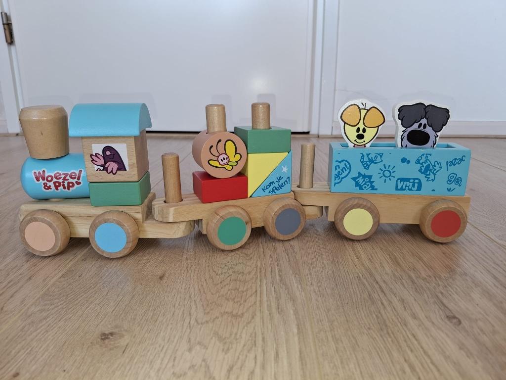 Houten trein met Woezel en Pip, Ophalen of Verzenden, Zo goed als nieuw, Overige typen