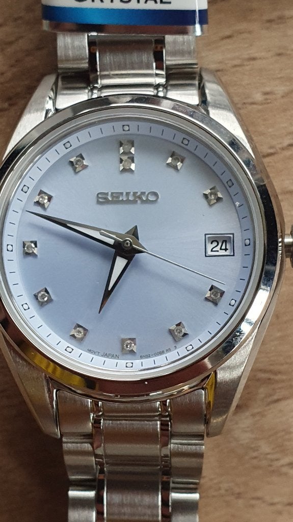 Nieuw Seiko dames horloge met diamanten, Staal, Polshorloge, Nieuw, Ophalen of Verzenden