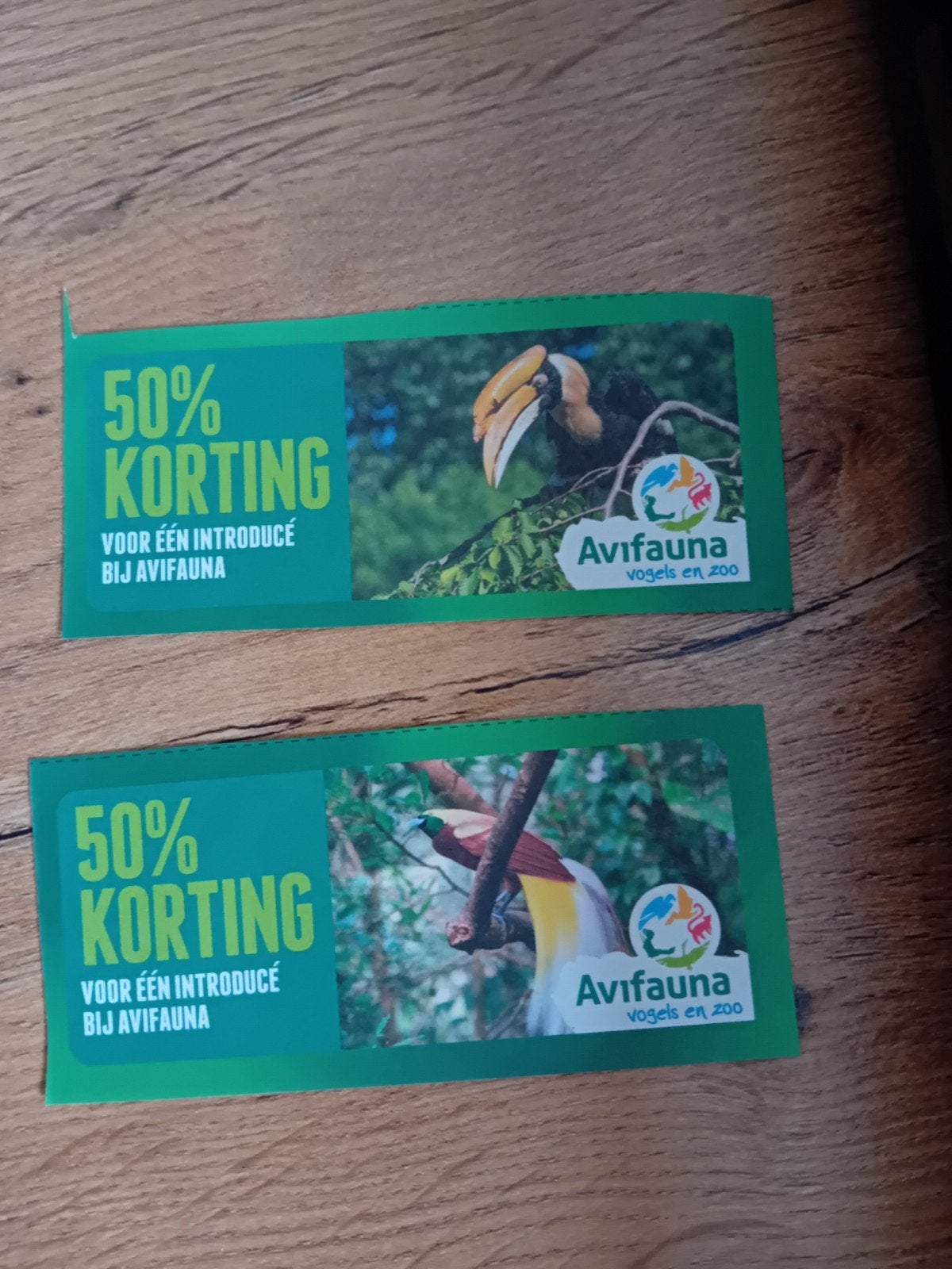 introduce 50%korting avifauna, Tickets en Kaartjes, Eén persoon, Kortingsbon