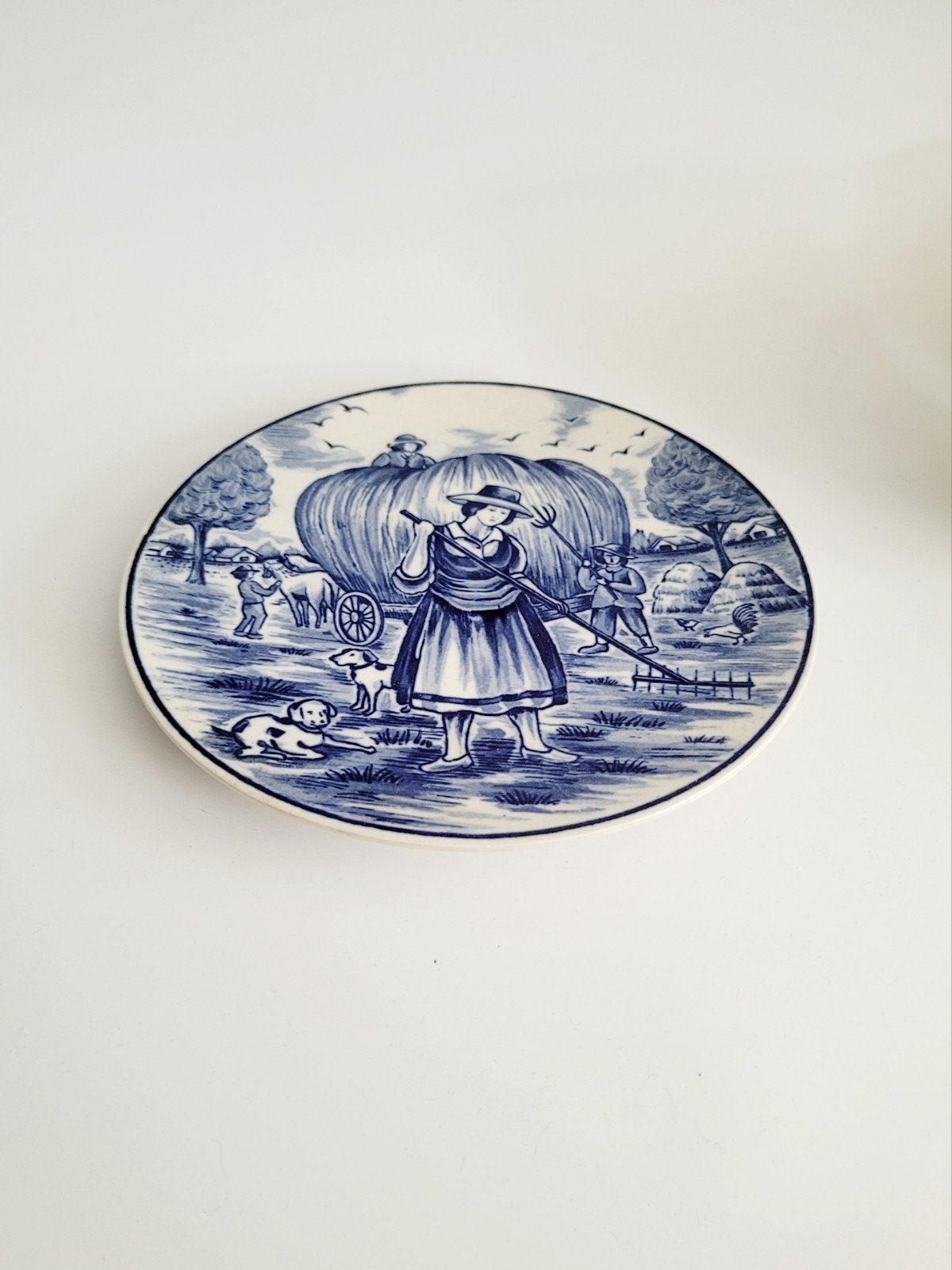 izgs Royal Delfts blauw bord sierbord wandbord handwerk, Ophalen of Verzenden