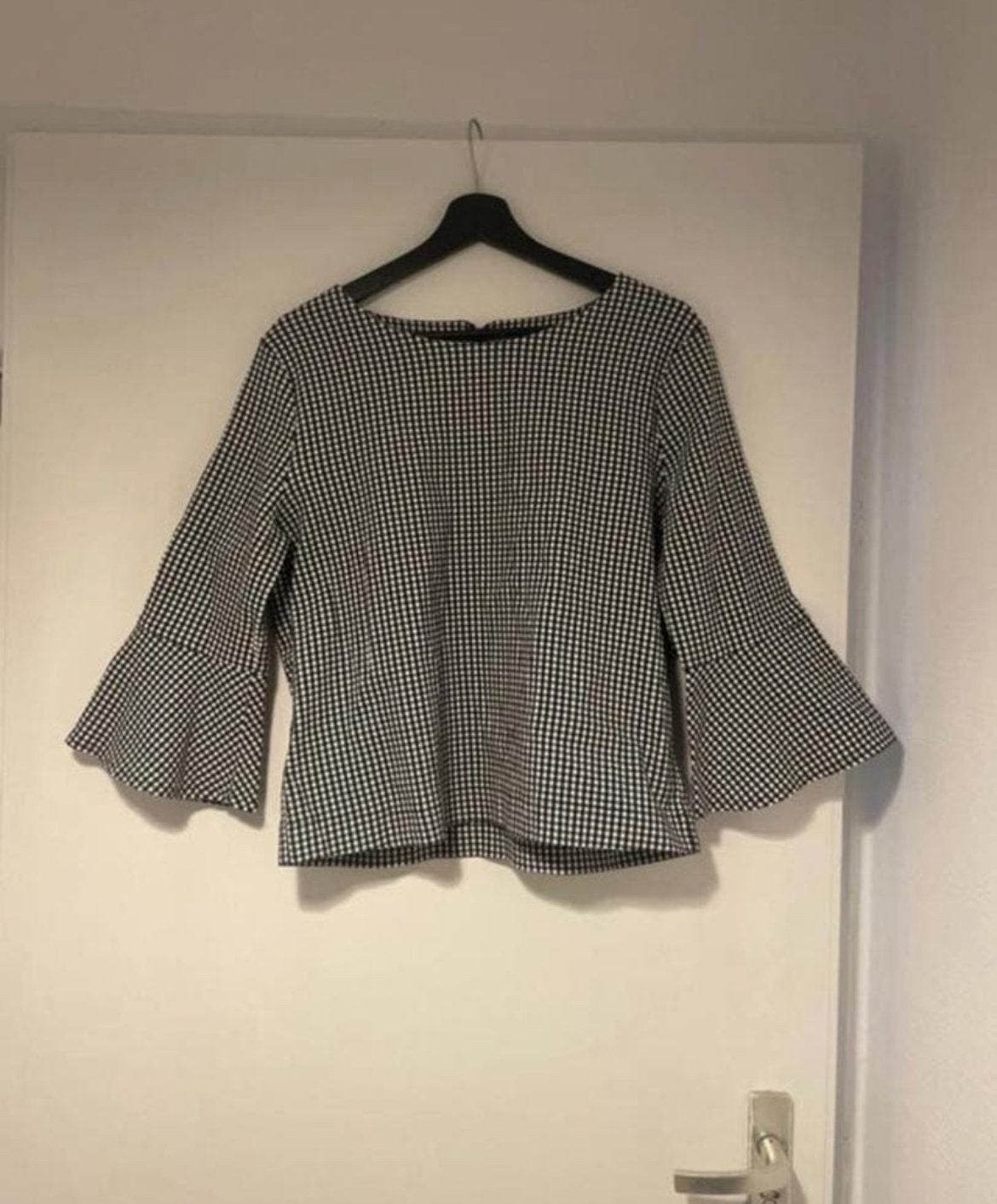 Costes Studio Gingham Blouse Maat 42, Zwart, Maat 42/44 (L), Ophalen of Verzenden, Zo goed als nieuw