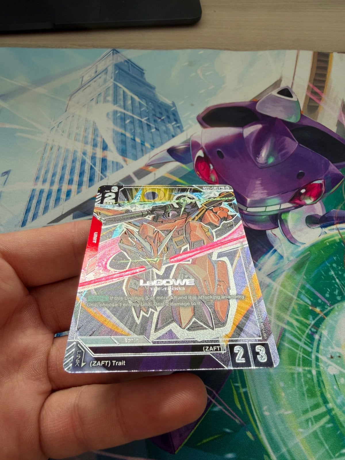 LaGOWE R+ GD01-063 Gundam Card Game Newtype Rising Foil, Ophalen of Verzenden, Foil