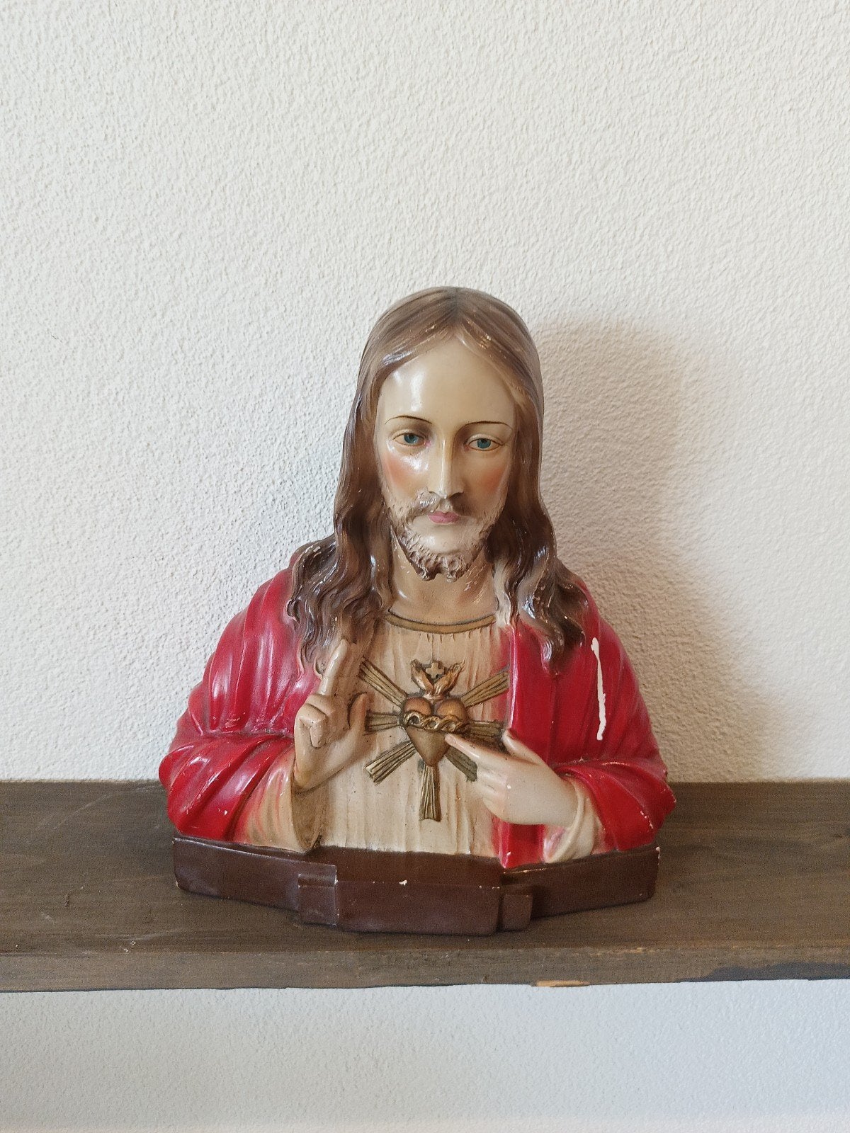 Art Deco Jezus beeld - Heilig Hart - Religieuze kunst, Antiek en Kunst, Ophalen