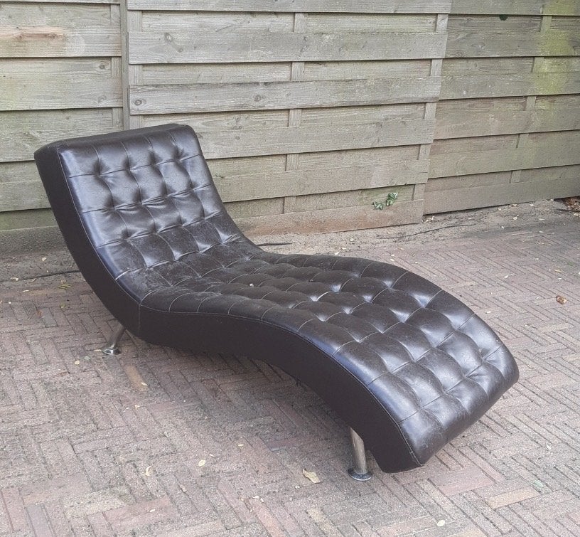 Vintage Relax Bank - Comfortabel en Stijlvol, Ophalen, Gebruikt, Eenpersoons, Leer