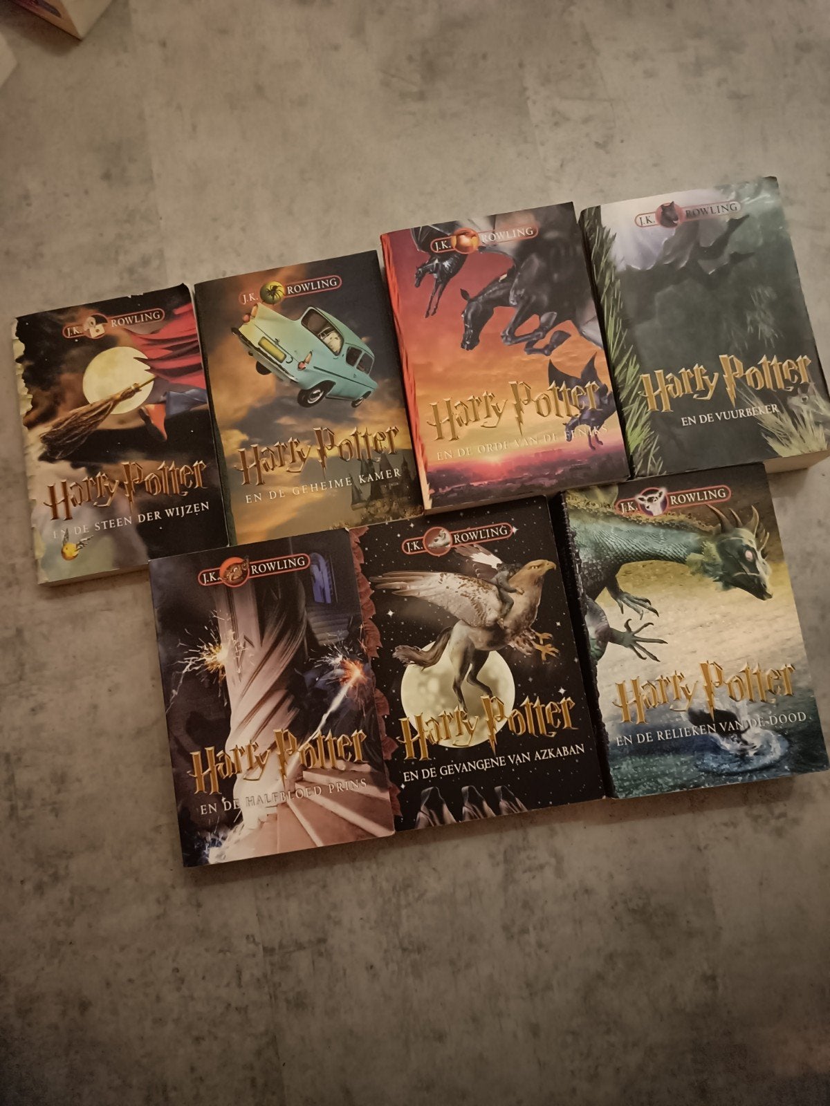 Complete Harry Potter serie (7 boeken) - J.K. Rowling, Ophalen of Verzenden, Gelezen, J.K. Rowling