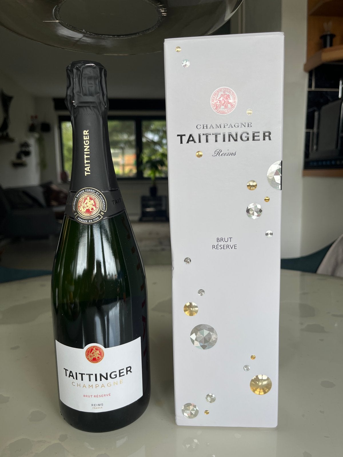 Taittinger Brut Réserve Champagne - Fles met geschenkdoos, Verzamelen, Wijnen, Nieuw, Champagne, Frankrijk, Ophalen of Verzenden