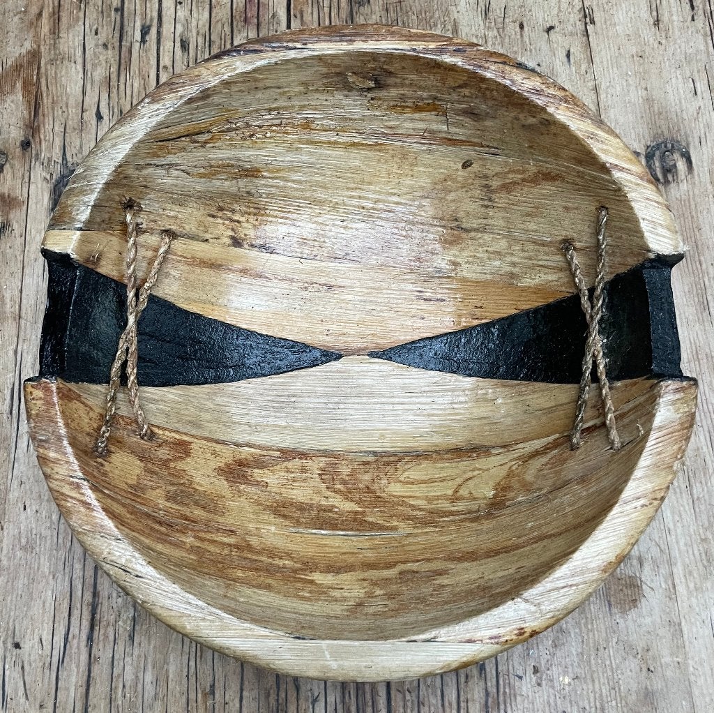 chaal van aardewerk met bananenblad, Ophalen of Verzenden, Nieuw, Rond, Steen of Aardewerk
