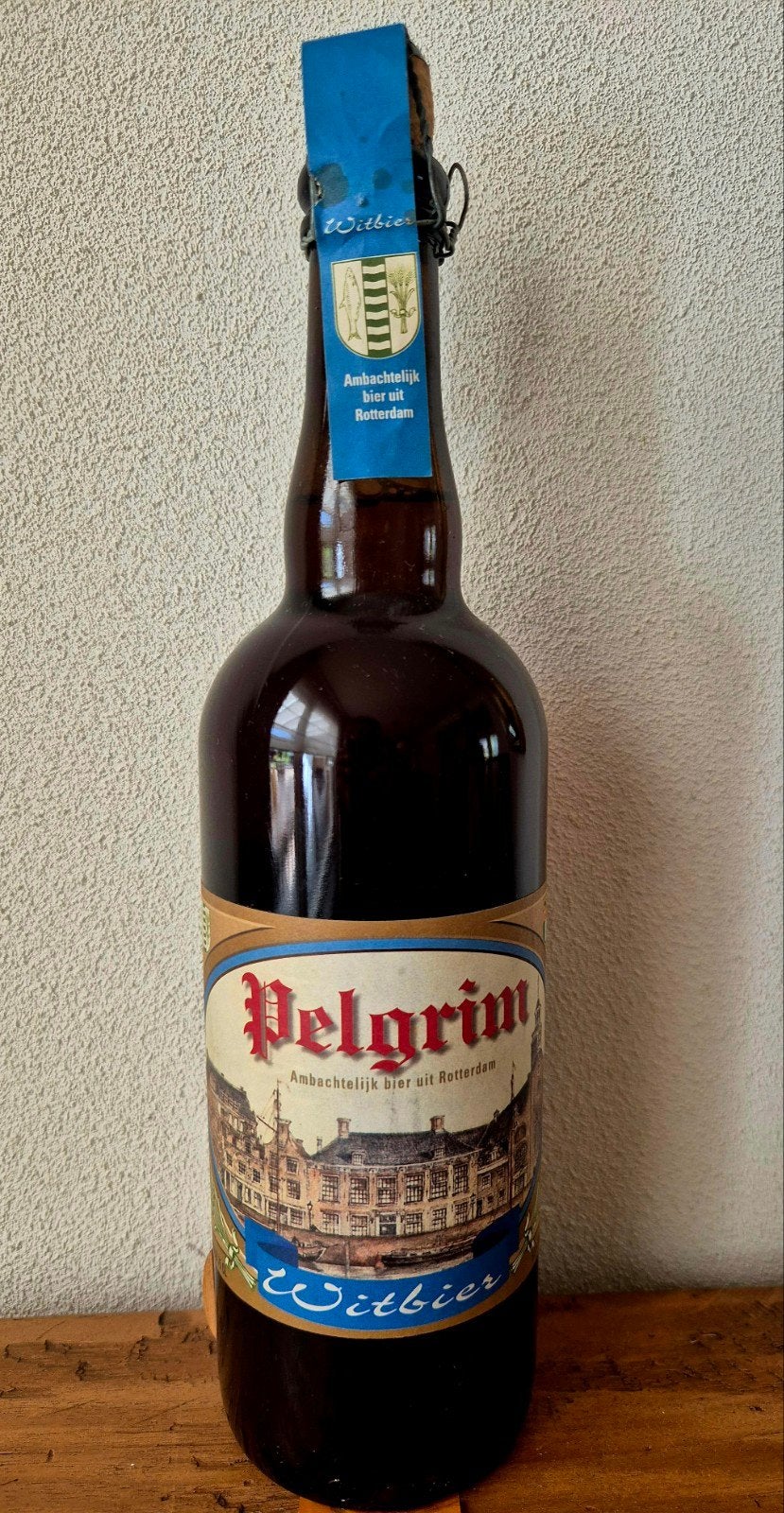 2003 Pelgrim Wit bier Stadsbrouwerij De Pelgrim Delfshaven, Ophalen of Verzenden, Zo goed als nieuw, Flesje(s), Overige merken