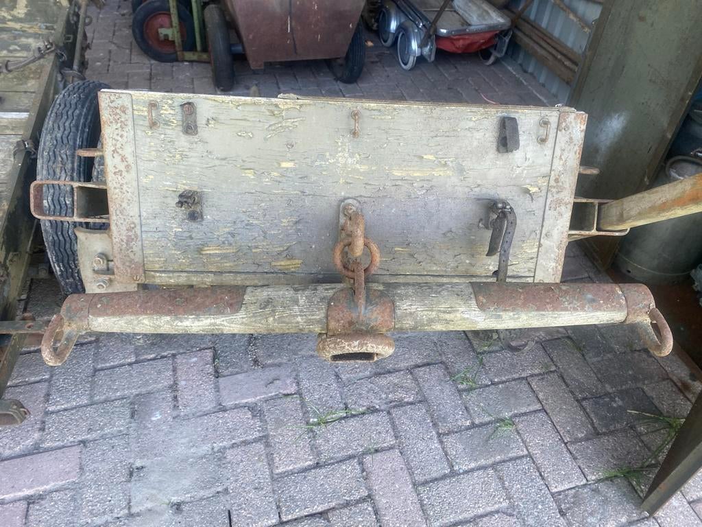 Vintage militaire aanhanger / kar minutiekarren, Ophalen of Verzenden