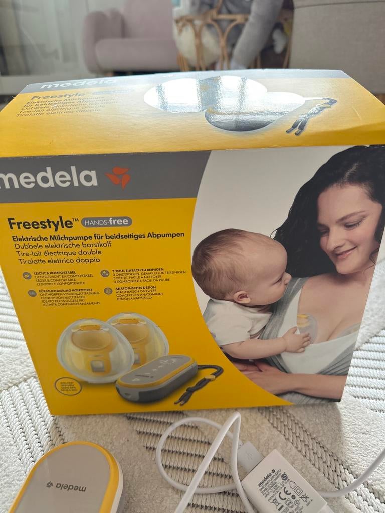 Medela Freestyle Hands-free dubbele elektrische borstkolf, Kinderen en Baby's, Babyvoeding en Toebehoren, Zo goed als nieuw, Ophalen of Verzenden