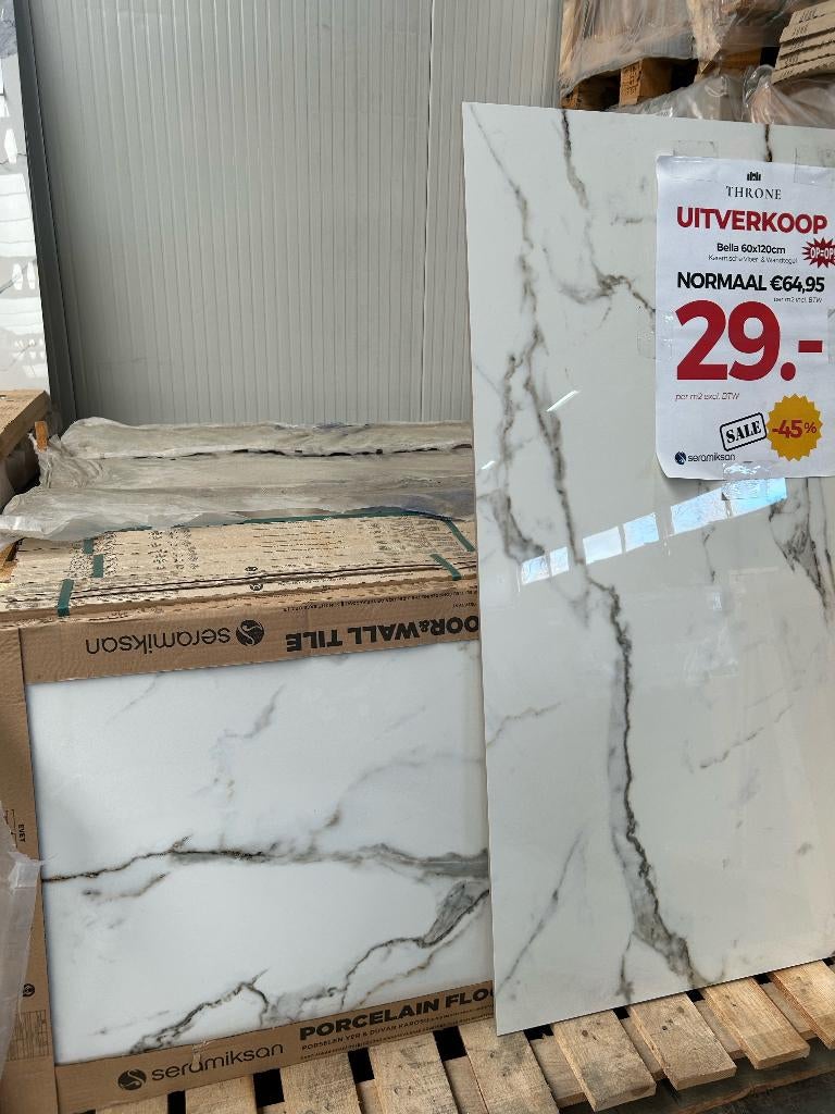 UITVERKOOP | Vloer/wandtegel 60x120cm | Bella, 60 cm of meer, Nieuw, Ophalen of Verzenden, 10 m² of meer