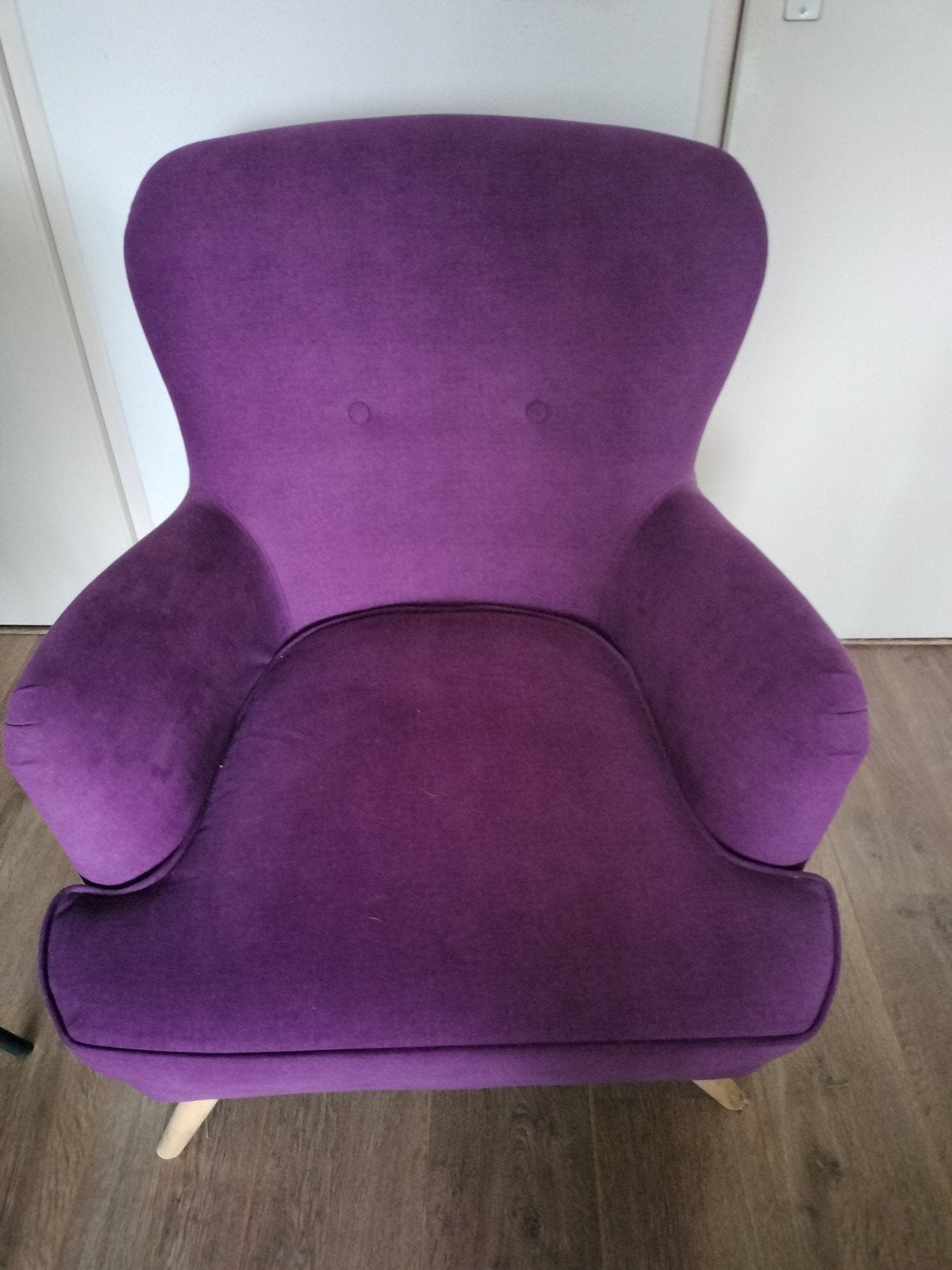Mooie paarse fauteuil in zeer goede staat, Huis en Inrichting, Ophalen, 75 tot 100 cm, Zo goed als nieuw, 75 tot 100 cm
