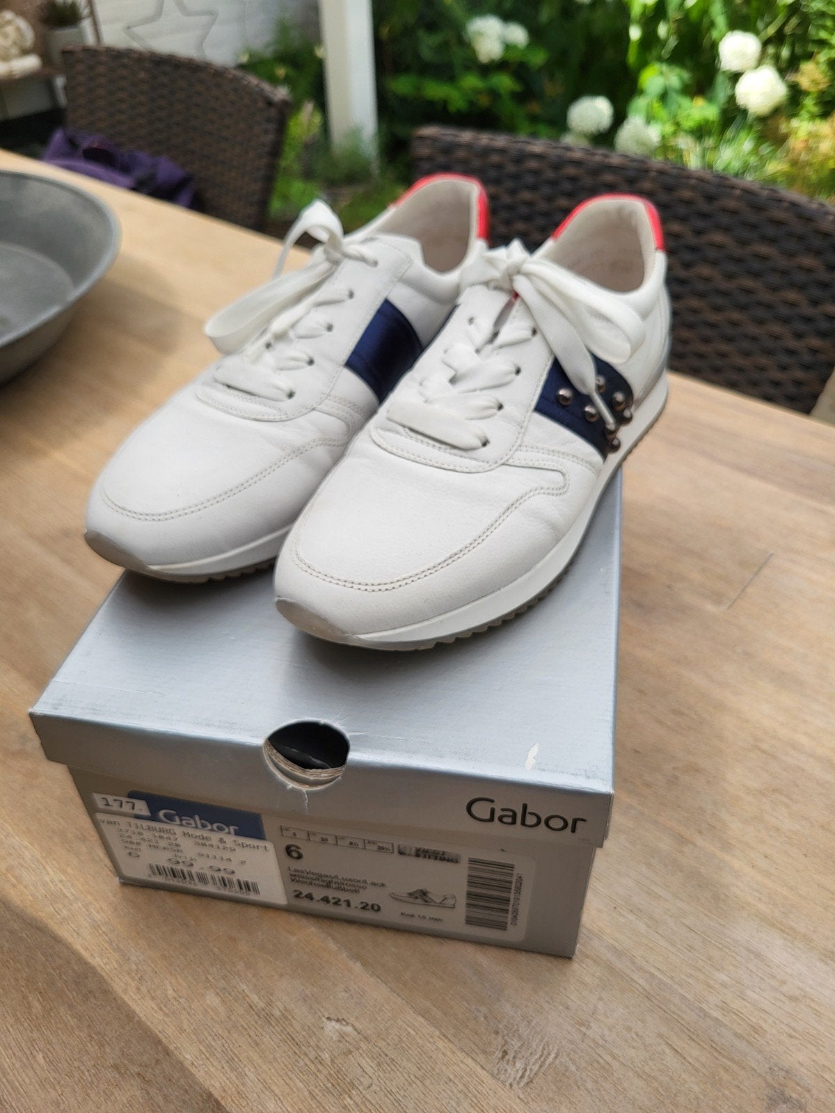 GABOR sneakers mt 39 zgan, Wit, Gabor, Ophalen of Verzenden, Sneakers of Gympen