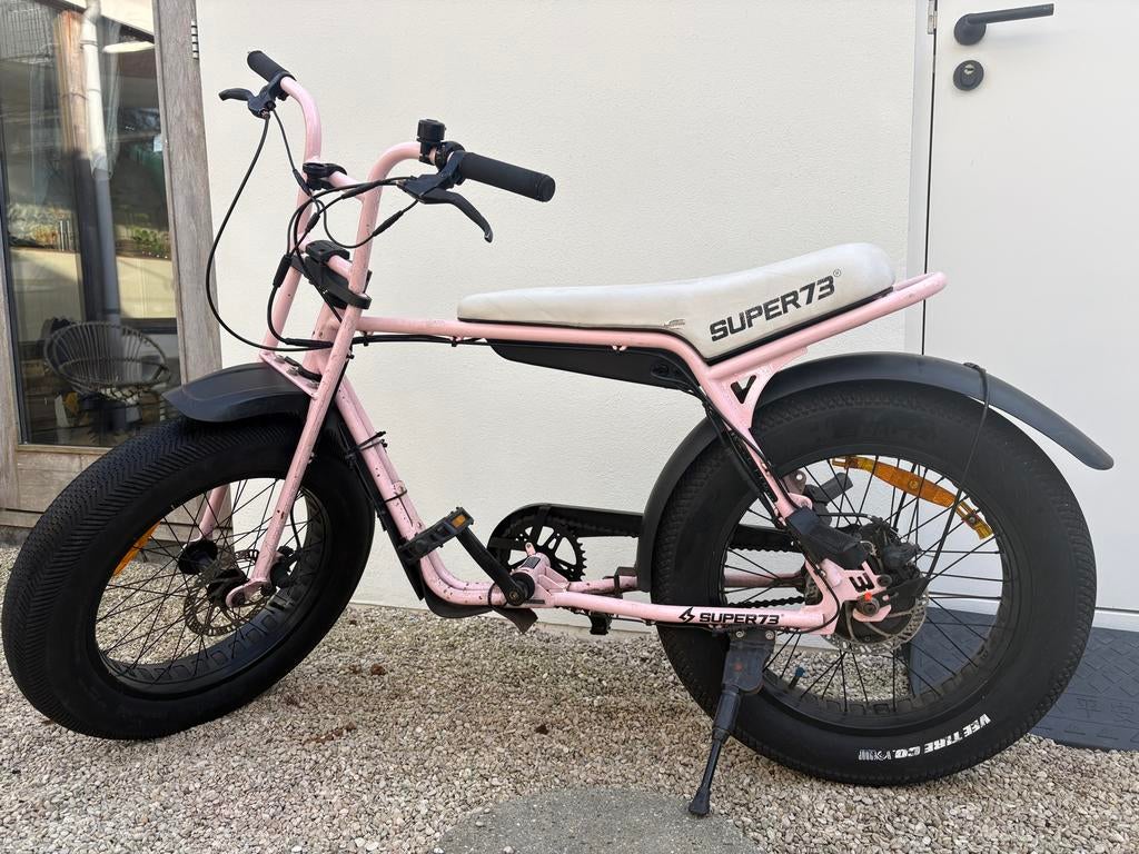 Super 73 ZG roze elektrische fiets, Gebruikt, 59 cm of meer, 30 tot 50 km per accu, Ophalen