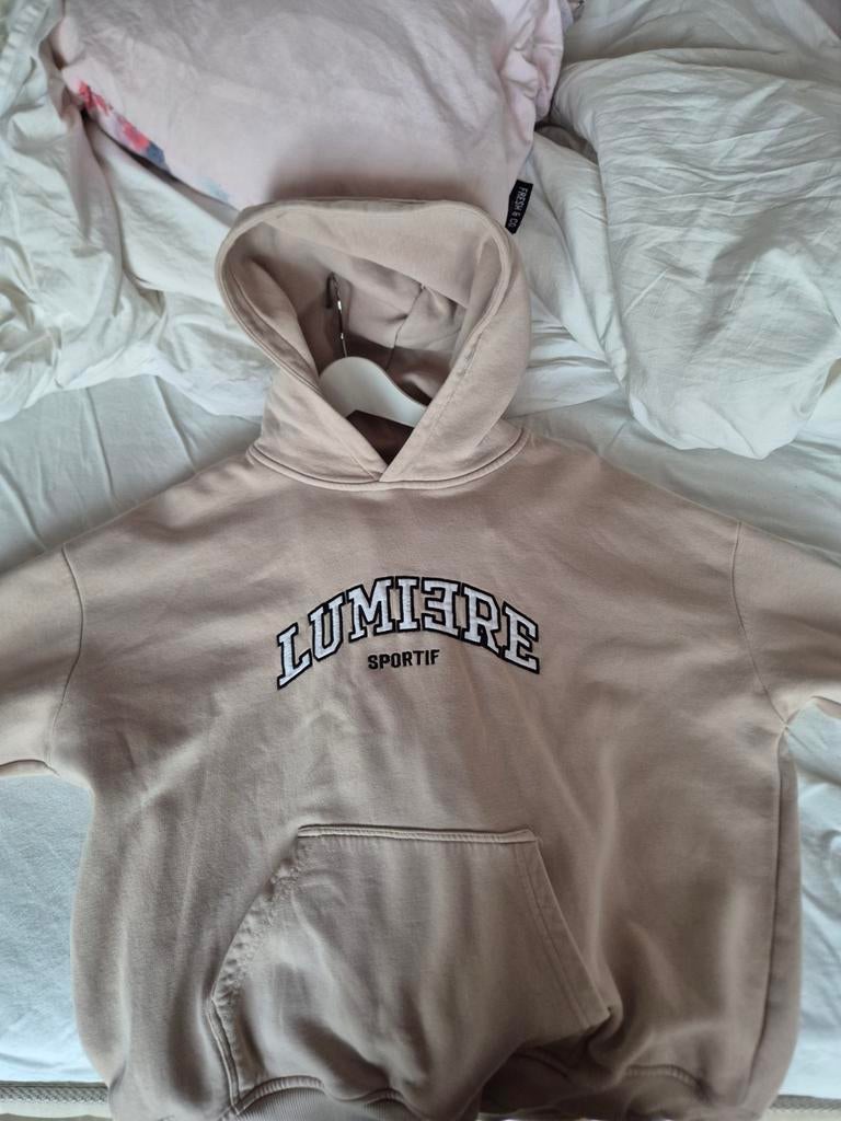 Couture Hoodie & Broek Set Lumiere Maat M, Beige, Lumiere, Gedragen, Ophalen