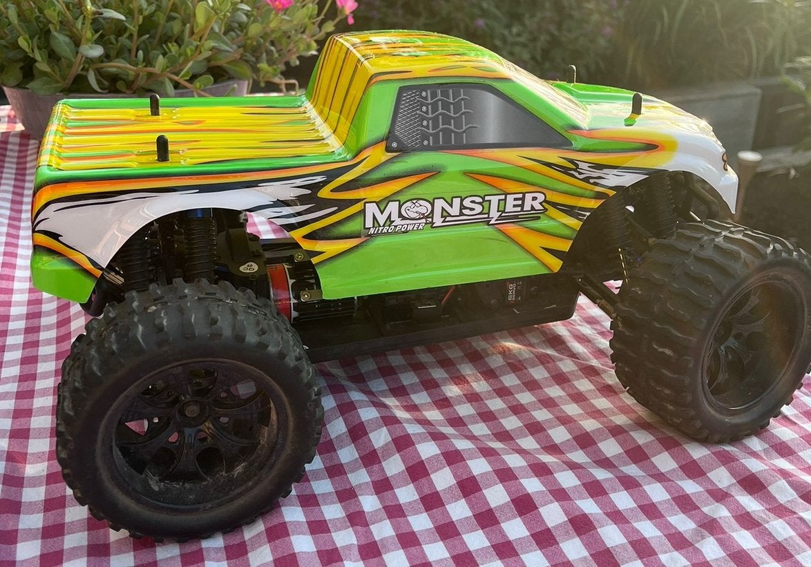 Himoto 1:10 EMXT-1 RC Monster truck, Hobby en Vrije tijd, Elektro, Auto offroad, Ophalen of Verzenden, Zo goed als nieuw