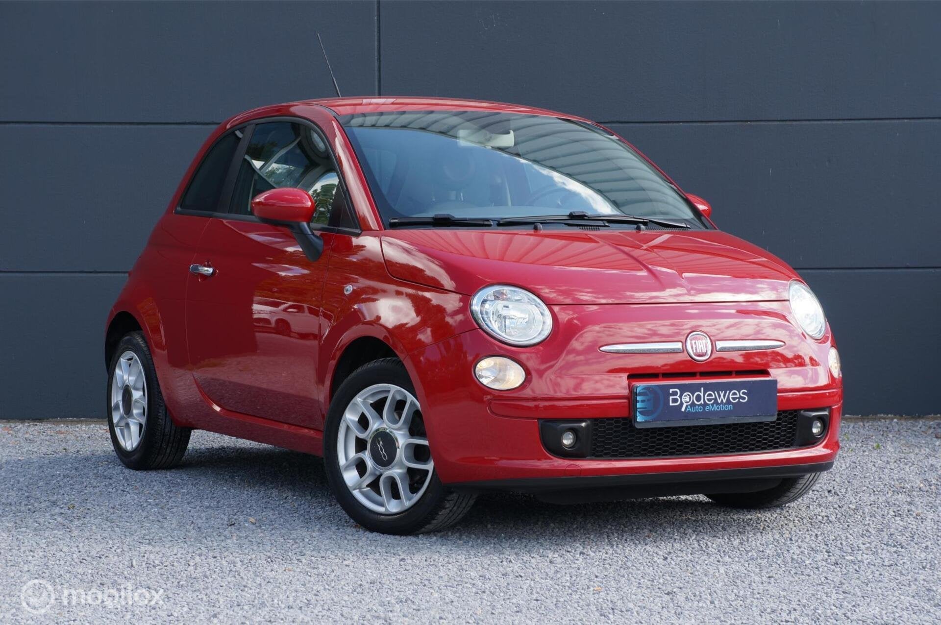 Fiat 500 1.2 Lounge H5 Airco Elek. Pakket Rosso Skai Leder!, Auto's, Gebruikt, 4 cilinders, 840 kg, 4 stoelen