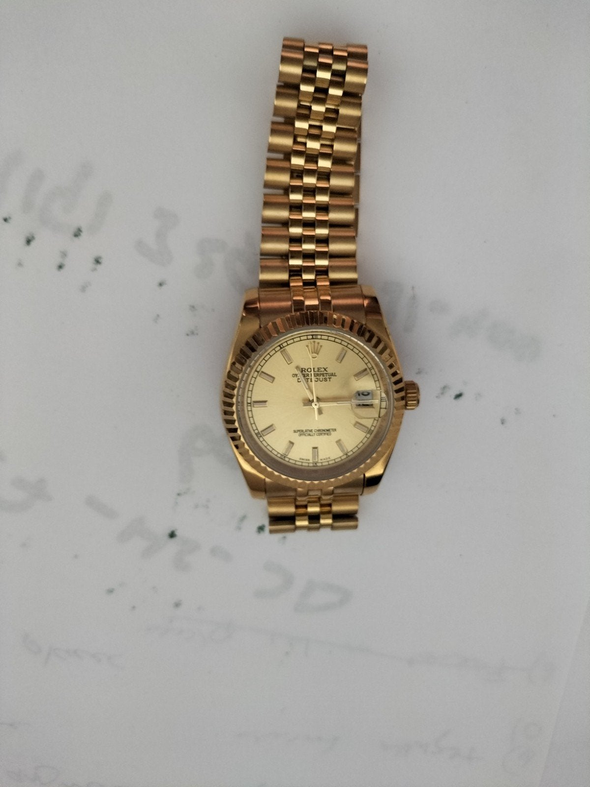 Gouden Rolex Polshorloge, Sieraden, Tassen en Uiterlijk, Horloges | Dames, Rolex, Polshorloge, Ophalen of Verzenden, Zo goed als nieuw