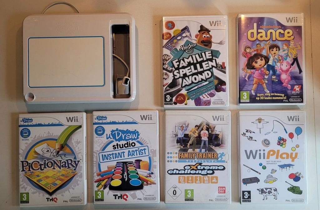 Wii familie games (6x) Incl. U Draw Gamepad, Spelcomputers en Games, Ophalen of Verzenden