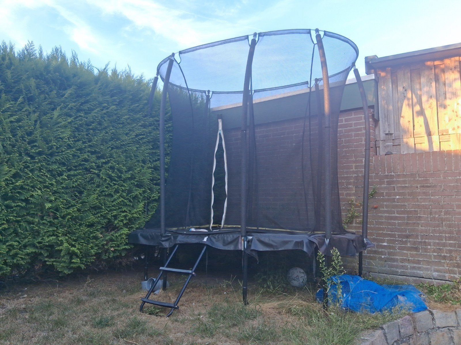 Trampoline met net 1,50 bij 210 !, Kinderen en Baby's, Speelgoed | Buiten | Trampolines, Ophalen, Zo goed als nieuw