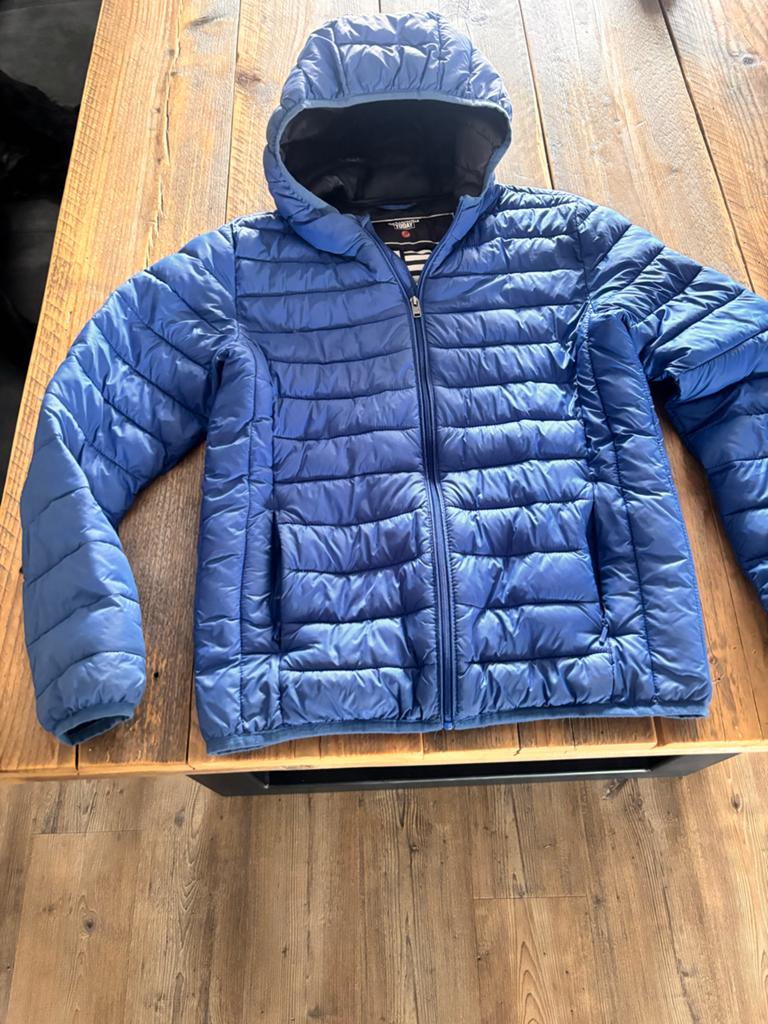 America Today JR Blauwe Puffer Jas Maat 158-164, Kinderen en Baby's, Kinderkleding | Maat 158, Ophalen of Verzenden, Zo goed als nieuw
