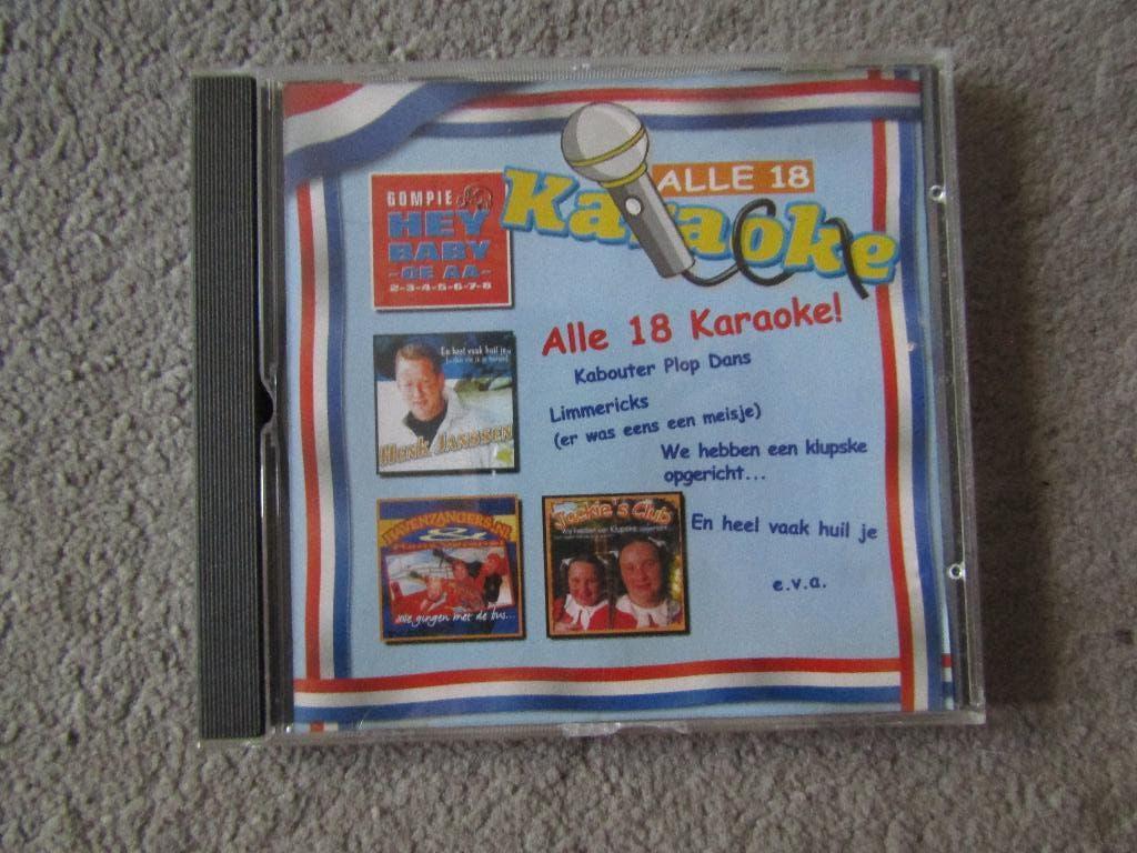 CD: Alle 18 karaoke - 18 Nederlandse hits, Ophalen of Verzenden, Gebruikt, Levenslied of Smartlap
