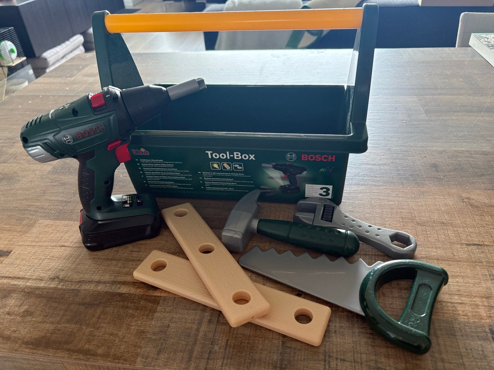 Bosch Speelgoed Gereedschapset met Boormachine, Ophalen, Zo goed als nieuw, Jongen of Meisje