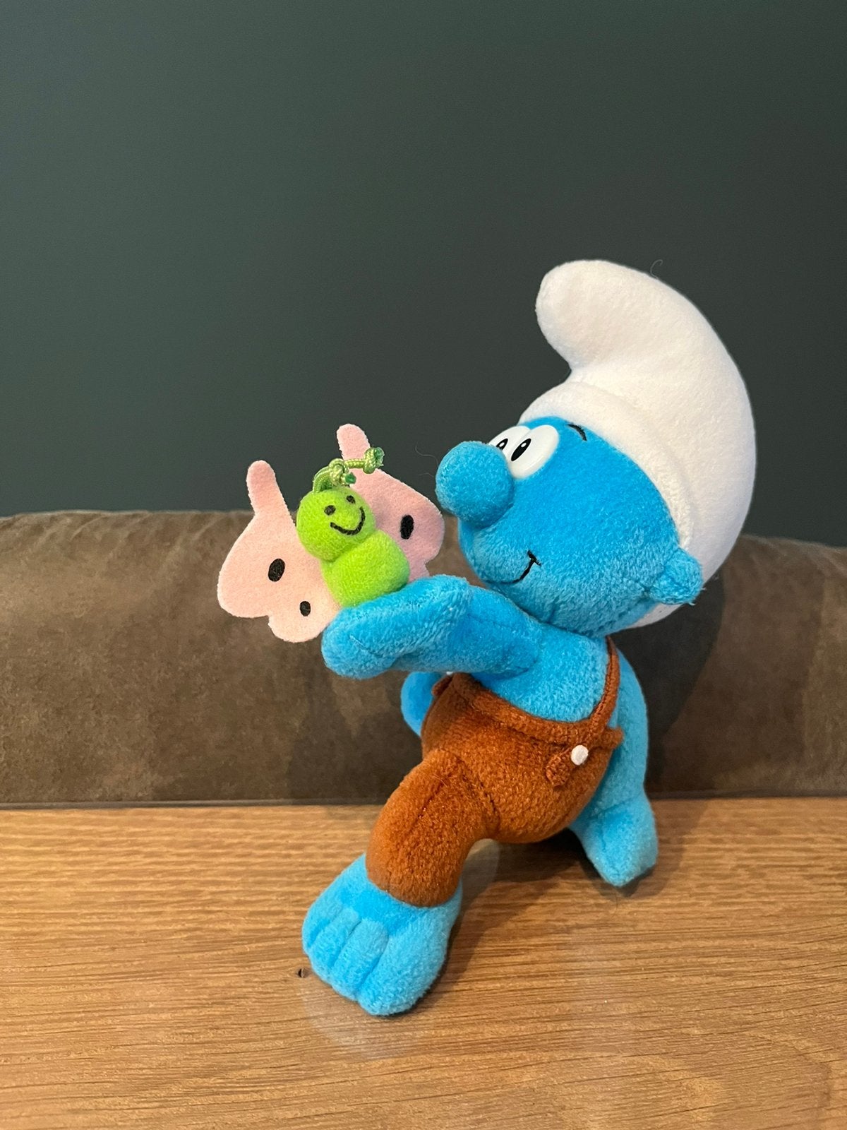 Gave knuffel Smurf met vlinder 18cm, Ophalen of Verzenden, Zo goed als nieuw