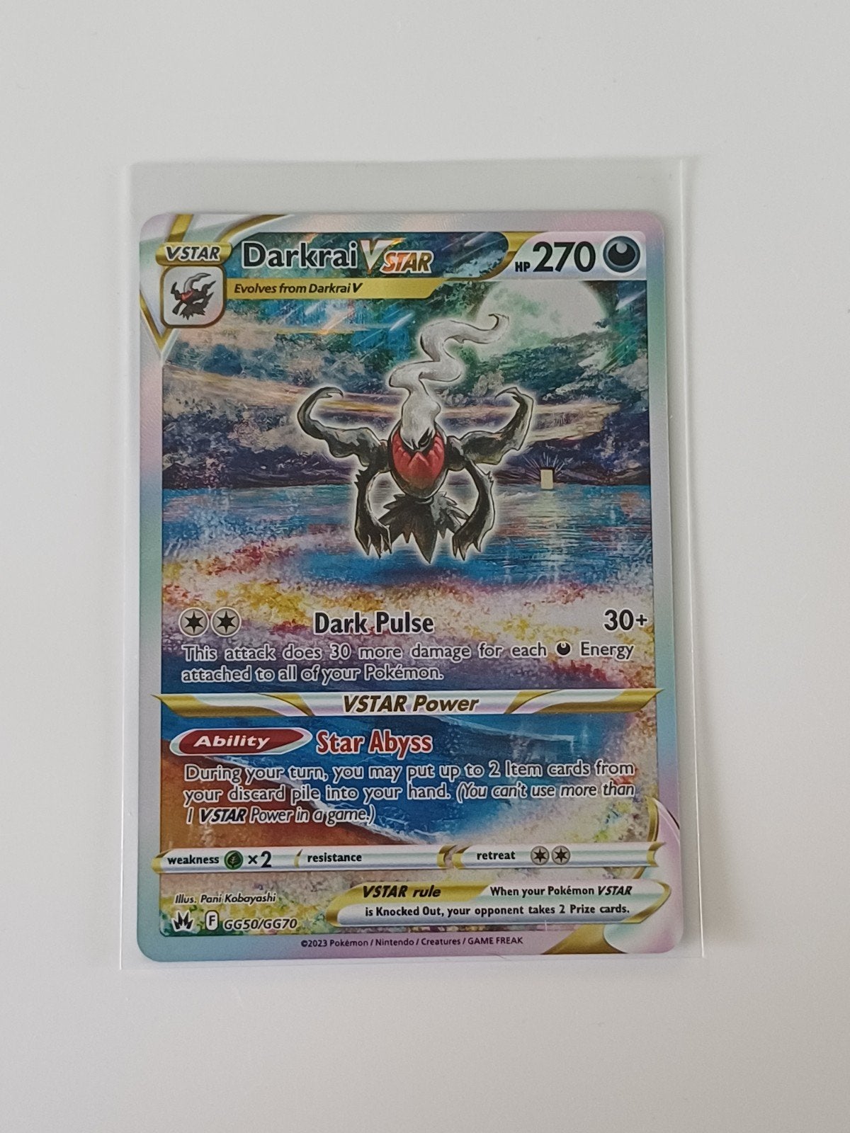 Darkrai VSTAR #GG50 (Crown Zenith) - NM, Verzenden, Zo goed als nieuw, Losse kaart, Foil