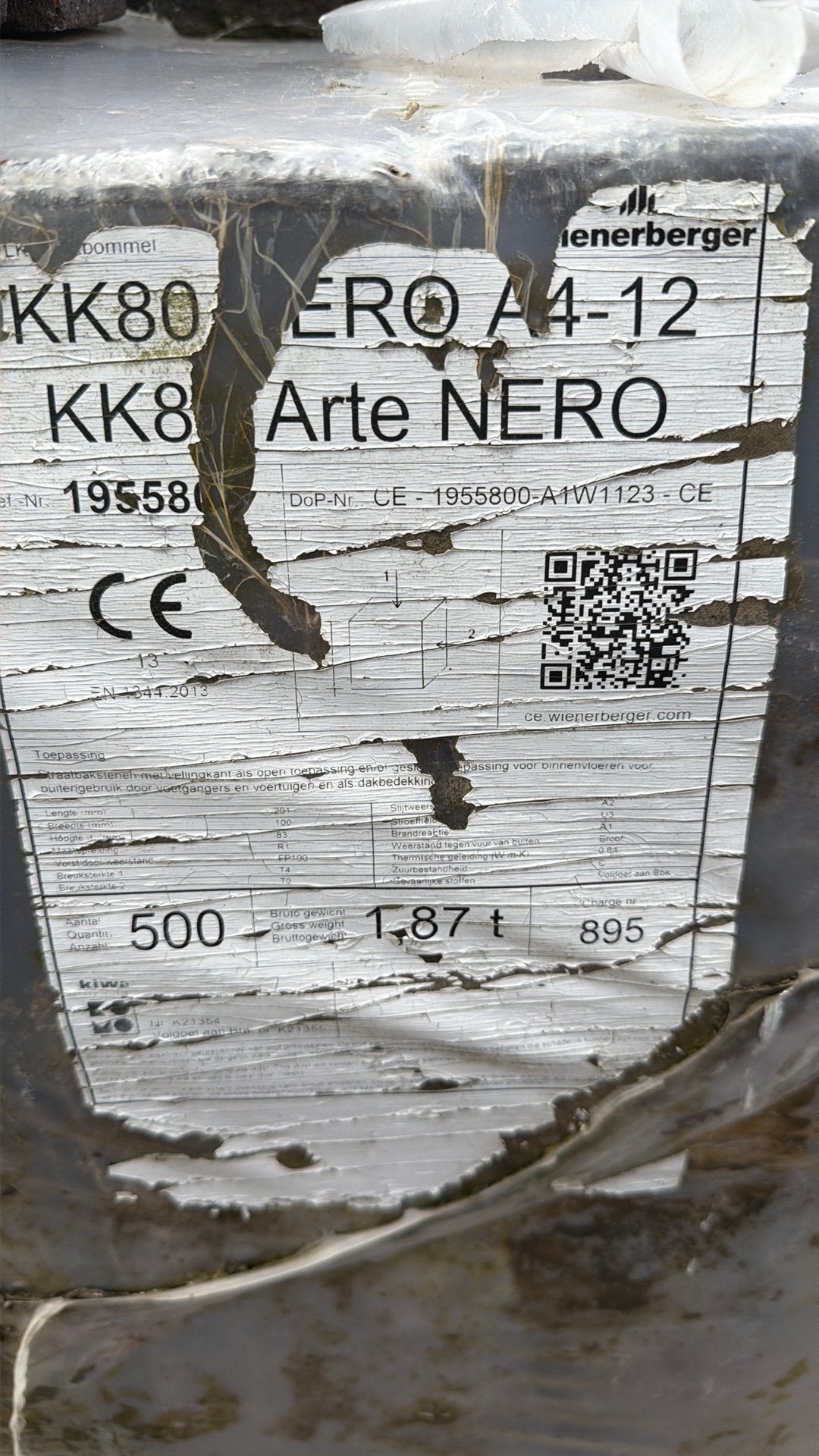 Nieuwe Wienerberger Klinkers KK80 Arte Nero - 1,5 Pallet, Ophalen, Klinkers, Nieuw, 10 m² of meer