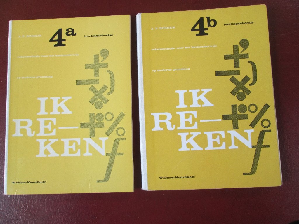 Ik Reken 4a en 4b, door A. P. Bosdijk, Boeken, Schoolboeken, Zo goed als nieuw, Wiskunde A, Overige niveaus, Ophalen of Verzenden
