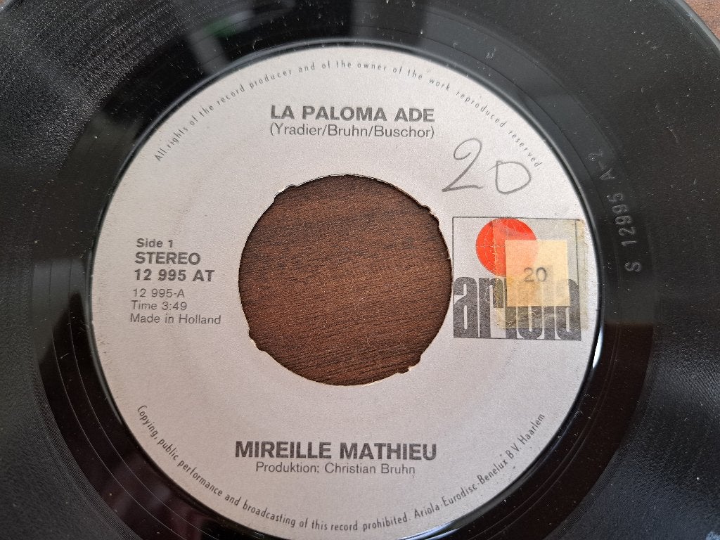 Mireille Mathieu – La Paloma Ade, 7 inch, Zo goed als nieuw, Schlager, Ophalen of Verzenden
