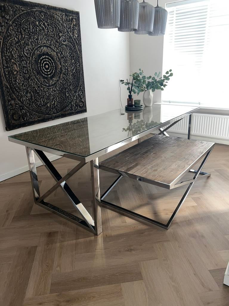 Eettafel en Salontafel Richmond te koop!, Minder dan 50 cm, Rechthoekig, 50 tot 100 cm, Ophalen of Verzenden
