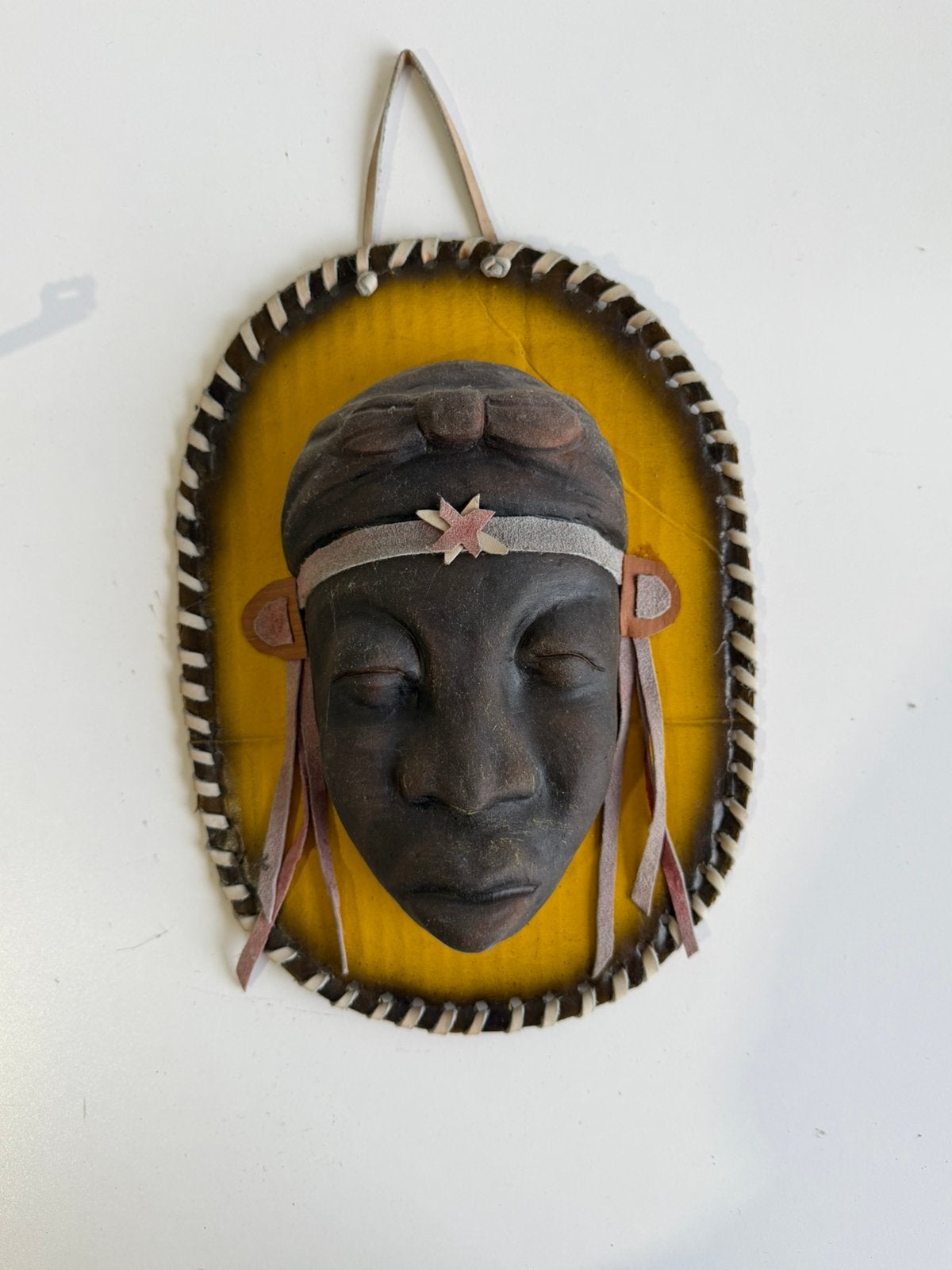 Afrikaans masker wanddecoratie, Hout, Meerkleurig, Ophalen of Verzenden, Zo goed als nieuw