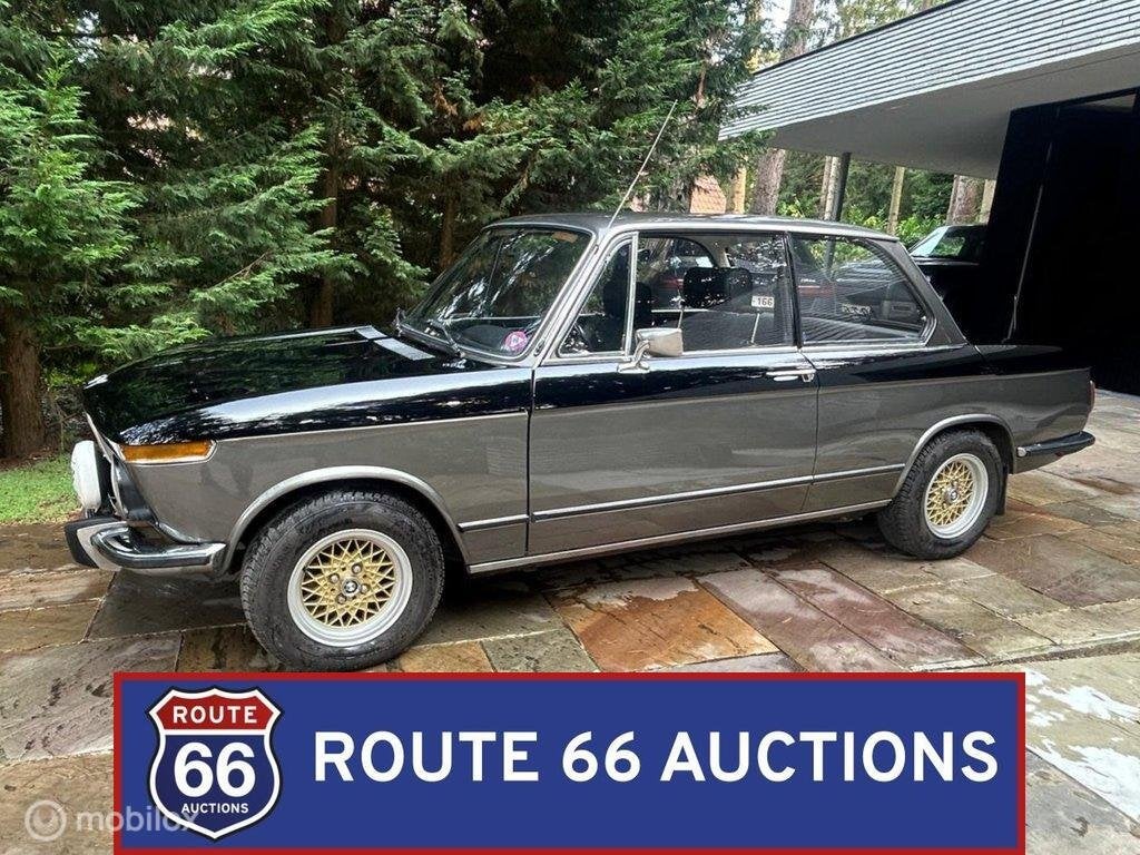 BMW 2002 Ti | 1975 | Route 66 Auctions, Auto's, Overige carrosserieën, Zwart, Bedrijf, Handgeschakeld