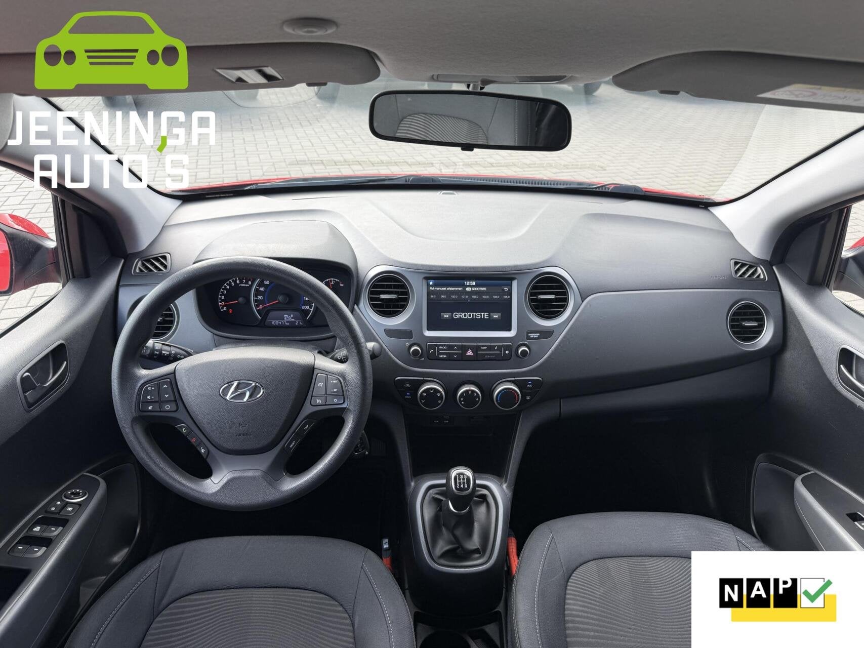 Hyundai i10 1.0i Comfort|Airco|Navi|PDC|NAP, Auto's, Stof, Gebruikt, 4 stoelen, Origineel Nederlands