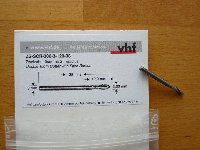 vhf Frees Zweizahnfraser mit stirnradius Schacht 3mm, Ophalen of Verzenden, Nieuw, Elektrisch