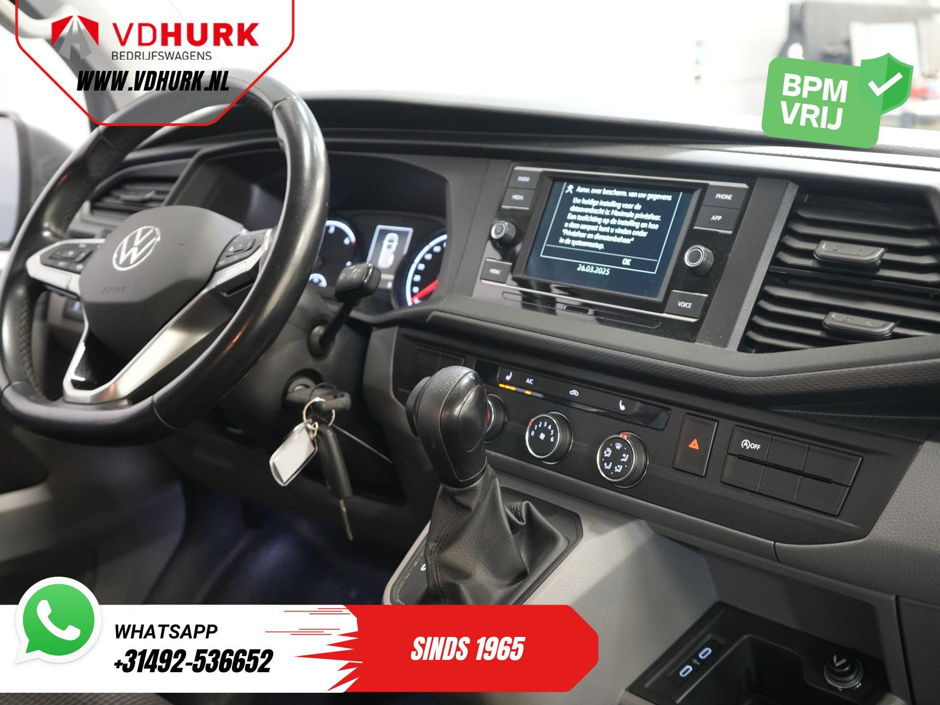 Volkswagen Transporter 2.0 TDI 150 pk DSG Aut. L2 DC Dubbel, Auto's, Bestelauto's, Stof, Gebruikt, 4 cilinders, 150 pk