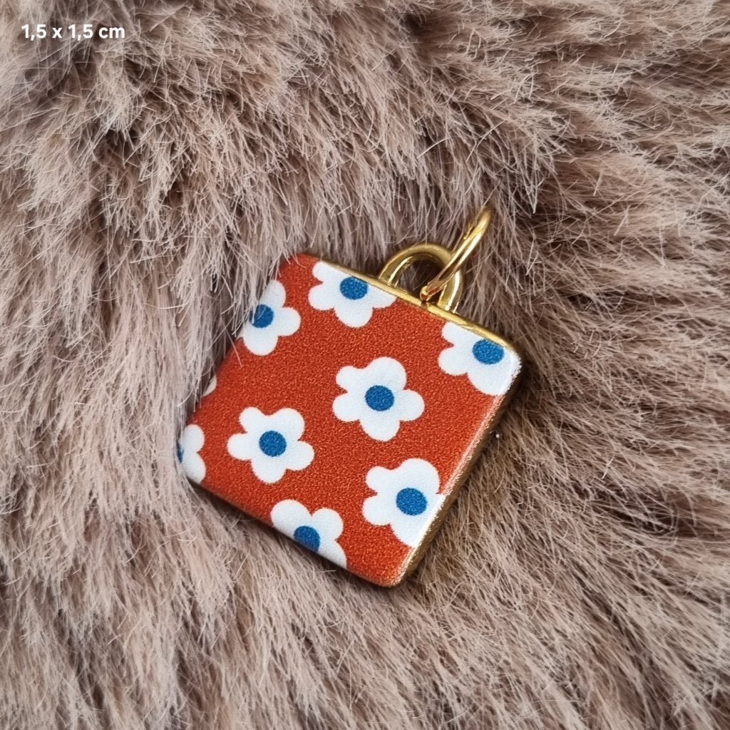 Bedel hanger rvs stainless steel charm flowers bloemetjes, Overige merken, Overige materialen, Verzenden, Nieuw